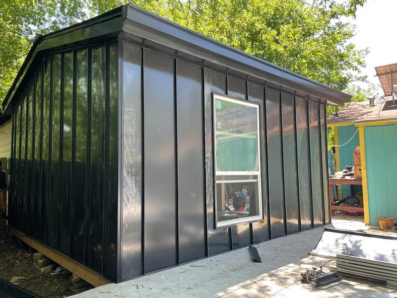 Black standing seam metal wall panels for Metal Roof Installation in Killeen